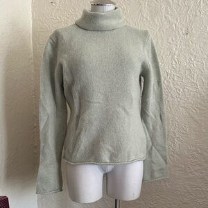 Boden Pale Green Lambswool Angora Turtleneck Sweater Medium